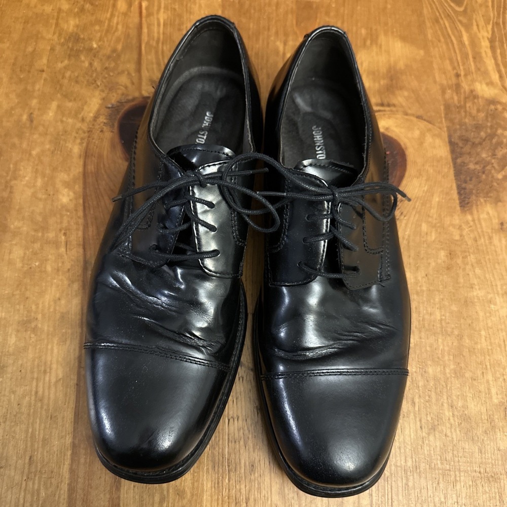 Johnston & Murphy Mens Atchison Cap Toe Oxford 9.5 M 20-3241 Black